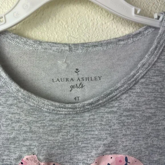 Laura Ashley Toddler Pink/Gray Ditsy Floral Sleep Set size 4 t - Picture 5 of 6